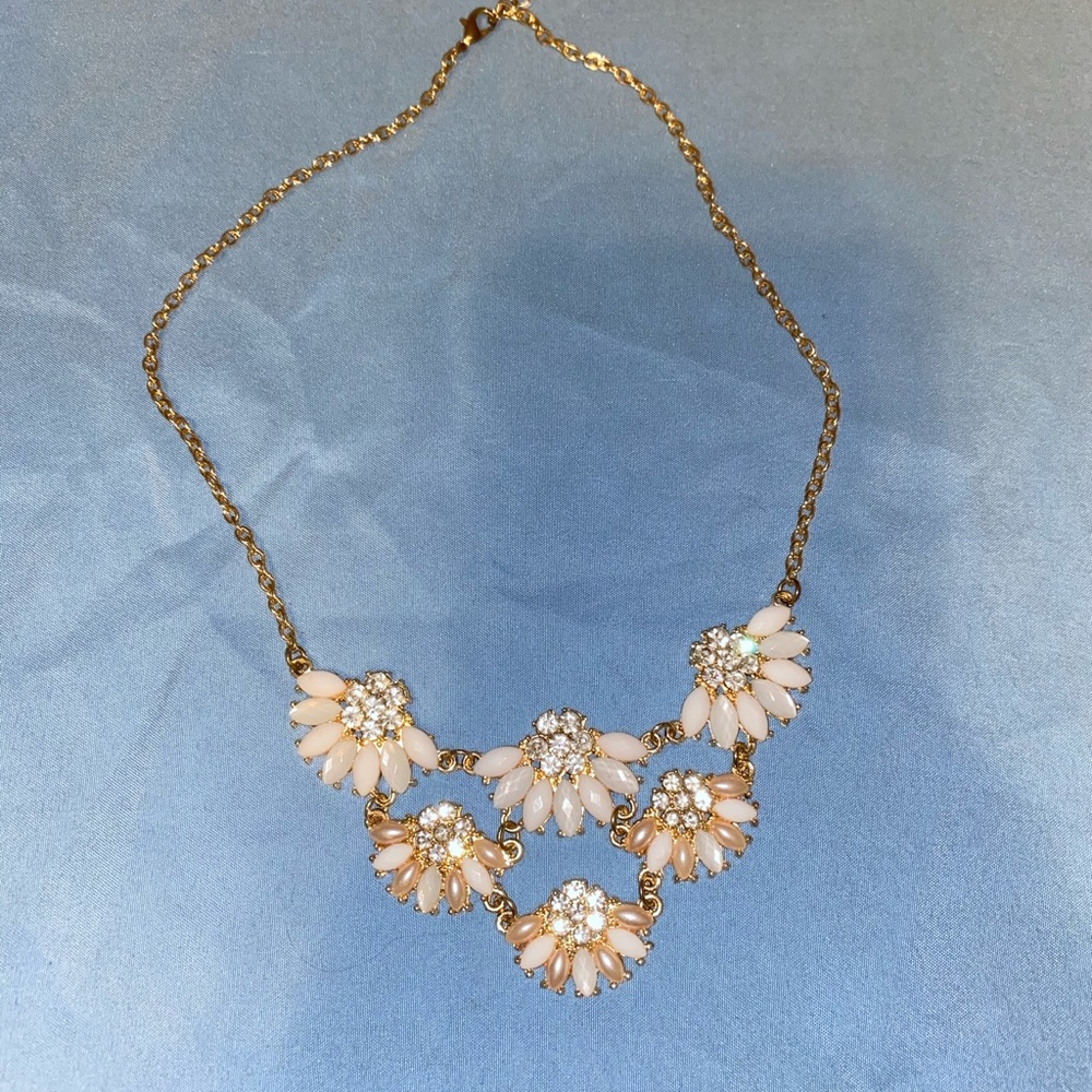 Rose-gold floral necklace